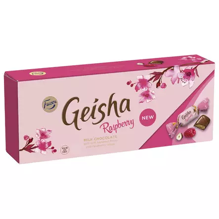 Geisha raspberry suklaakonvehti 250g box - Suklaalevyt ja konvehdit - 6416453099371 - 1