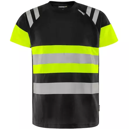 High vis tekninen t paita 7880 gpst neonkeltainen musta - Työtakit ja työpaidat - 7322304378291 - 1