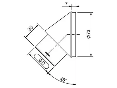 45mm suulake ilmaputkelle - Veneen ilmanvaihto - 9000-19341 - 2