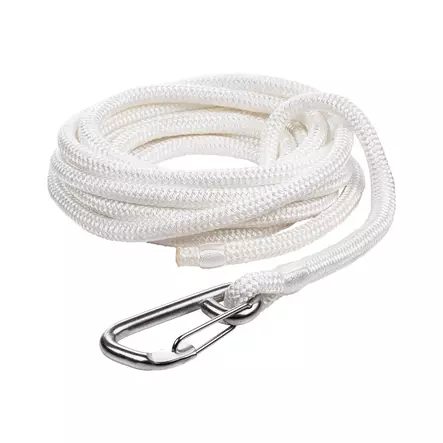 Qvarken Kiinnitysköysi Dockline karbiinihaalla 16mm 6m valkoinen - Veneen kiinnitysköydet ja kettingit - 6438235214741 - 1