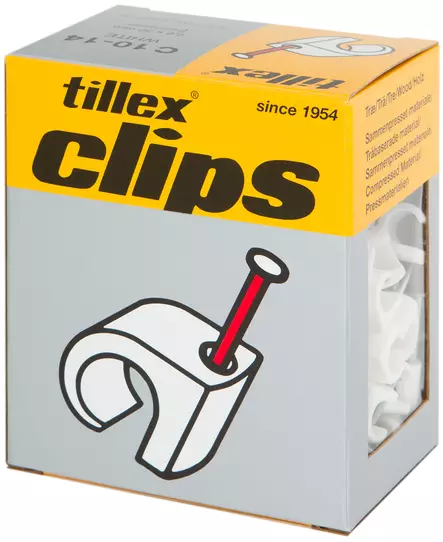 Tillex naulakiinnike C8-12 V2x30 100kpl - Johdonsuojat ja johdon kiinnitystarvike - 5701925116511 - 1