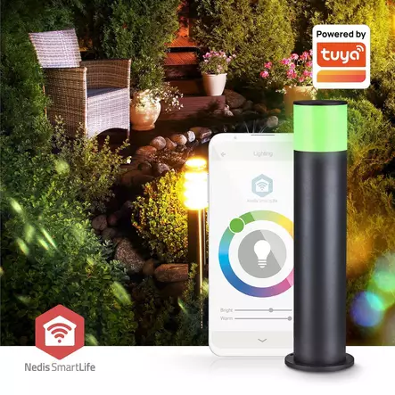 Led pihavalaisin rgb ip65 nedis smartlife - Ulkoseinävalaisimet ja terassivalot - 5412810444441 - 2