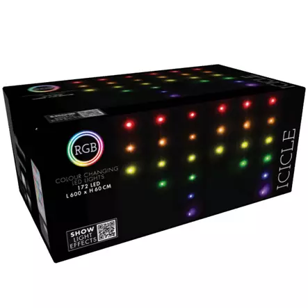 Rgb valoverho värikäs kauko ohjattava - Valosarjat ja valonauhat - 8721037231831 - 1