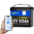 Wattcycle 12v 100ah mini lifepo4 battery with bluetooth - LifePO4-akut - 6438471354331 - 1