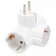 3-osainen haaroitin valkoinen - Sähköhaaroittimet ja sähköadapterit - 6438140940001 - 3