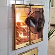 Tulipesän luukkuun kiinnitettävä kaminapuhallin, takkapuhallin - Tulisijatarvikkeet - 6410416495491 - 2