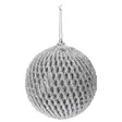 Kuusenpallo glitter hopea 8cm - Kuusenkoristeet - 8719987914751 - 1