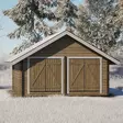Pihavaja 20m2 hirsilato - LP Garden piharakennukset - 6424110251161 - 2