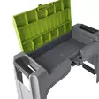 Vihreä puutarhatuoli työkalusäilytyksellä ja tukevalla rakenteella - Varastolaatikot - 5709386976781 - 2