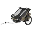 Thule chariot cross 2 double pyöräkärry kahdelle lapselle khaki - Kuljetusistuimet ja pyöräperäkärryt - 197074564801 - 1