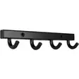 Seinänaulakko onni 4 koukkua musta - Vaatekoukut - 6414676014461 - 1