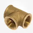 T-yhde 1/4 T-haara kierreliitoksella - Messinki t- ja kulmaliittimet - 6415895035671 - 1
