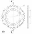 Takaratas Supersprox KTM/Husqvarna/Husaberg 42T Oranssi - Motocrossin ja enduron takahammasarattaat - 6438471310931 - 3