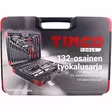 Timco 132 osainen työkalusarja 1 4 ja 1 2 räikkäjärjestelmä - Työkalusarjat ja hylsysarjat - 6438014417141 - 5