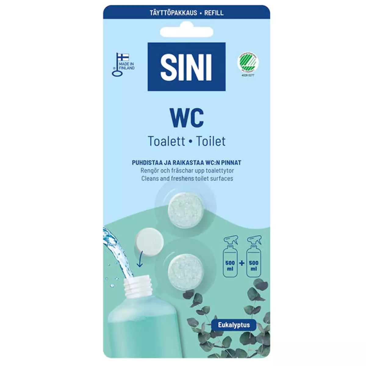 Sini täyttöpakkaus WC tabletit 2kpl Sini wc pesuaine tabletit ...