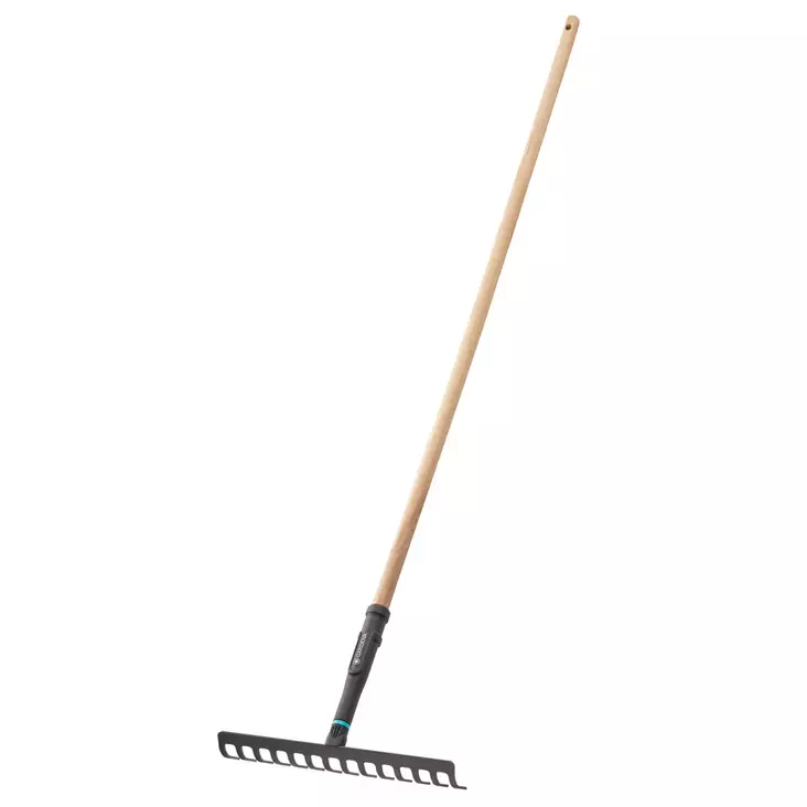 Gardena pureline metalliharava 36 cm puuvarrella - Haravat, kuokat ja rikkaruohon poisto - 4066407028401 - 1