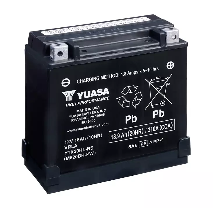 Akku Yuasa YTX20HL-BS-PW (cp) with acid pack - Pienkoneakut 10-30Ah - 048493621241 - 2