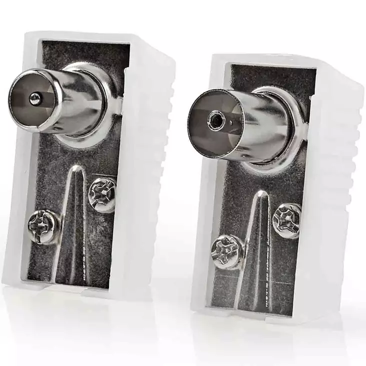 Iec coax kulmaliitin koaksiaalikaapelin rakentamiseen - Liittimet, adapterit ja telakointiasemat - 5412810289561 - 1