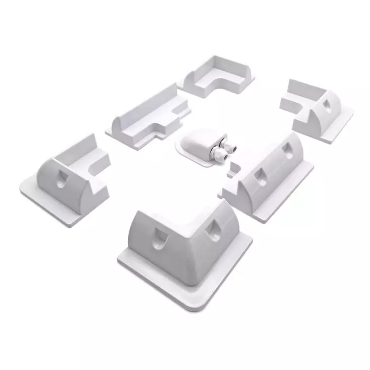 aurinkopaneeli teline valkoinen ABS - Caravan Aurinkopaneelin asennustarvike - 7350096340621 - 1