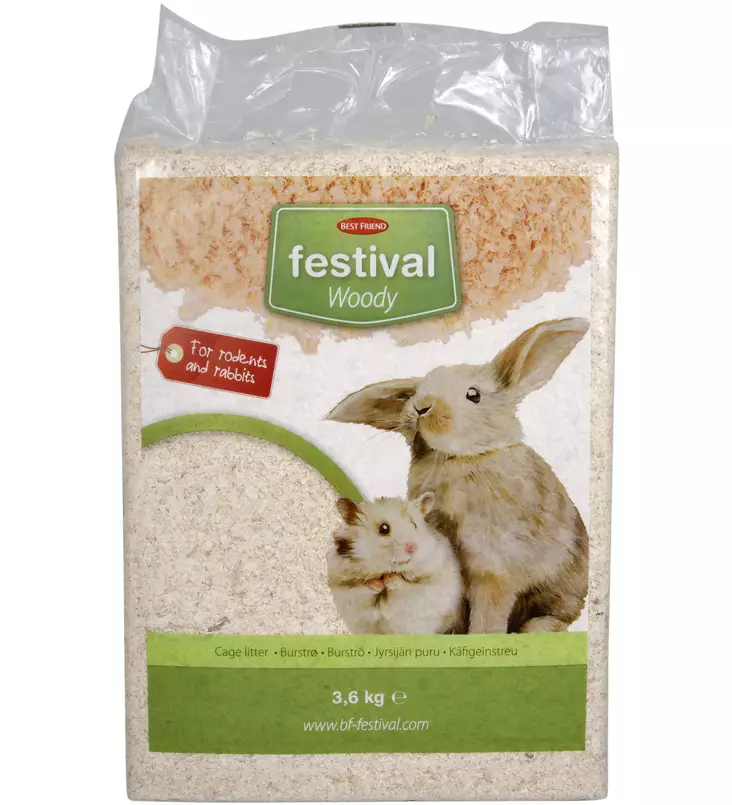 Best Friend Festival Woody 3,6 kg jyrsijän puru - Jyrsijät - 5700551360091 - 1