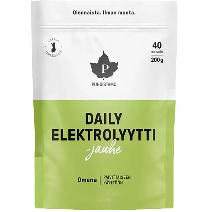 Puhdistamo daily omenan makuinen elektrolyyttijauhe - Vitamiinit ja jauheet - 6430028420841 - 1