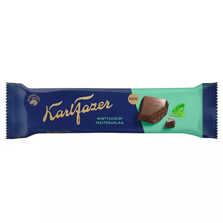 Fazer minttucrisp suklaapatukka 37g - Suklaalevyt ja konvehdit - 6416453420311 - 1