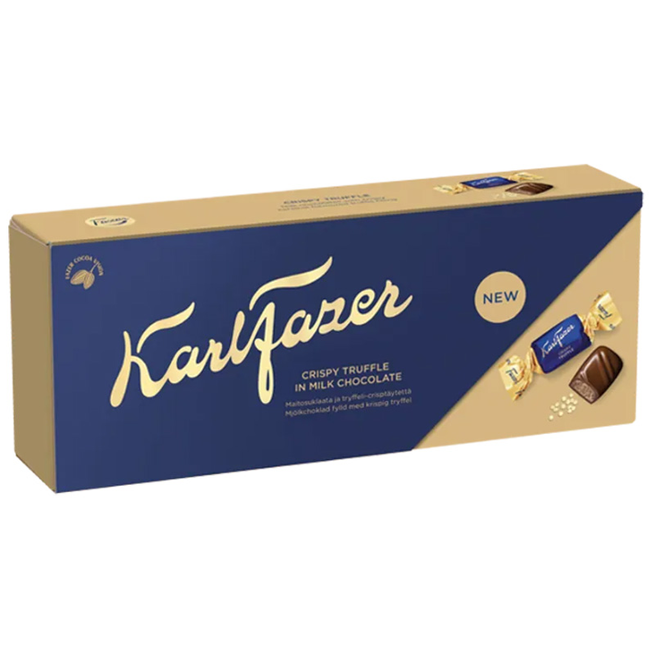 Karl fazer tryffelicrisp suklaakonvehti 250 g rasia ? maitosuklaakonvehteja tryffelitäytteellä ja riisimuruilla - Suklaalevyt ja konvehdit - 6416453053021 - 1