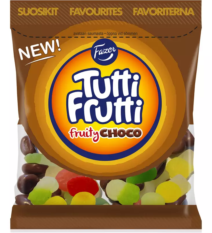 utti frutti fruity choco - Karkkipussit  - 6416453036321 - 2