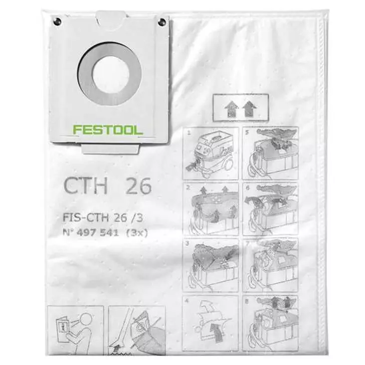 Pölypussi cth 26 pölyluokka h - Imurisuodattimet, pölypussit ja tarvike - 4014549163511 - 1