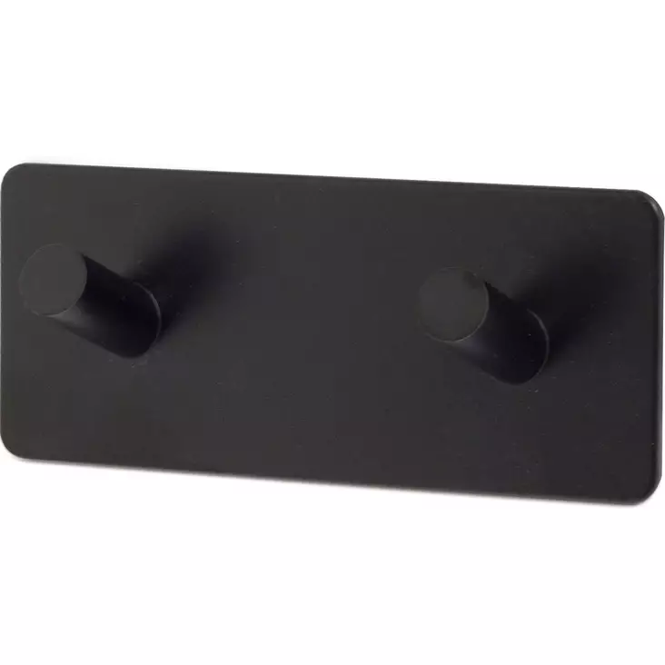 Habo edge kaksoiskoukku musta kylpyhuoneeseen - Vaatekoukut - 7317901003591 - 1