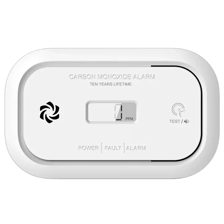 Häkävaroitin digitaalisella näytöllä ja vaimennustoiminnolla  - Palohälyttimet ja häkävaroittimet - 6418536025741 - 1