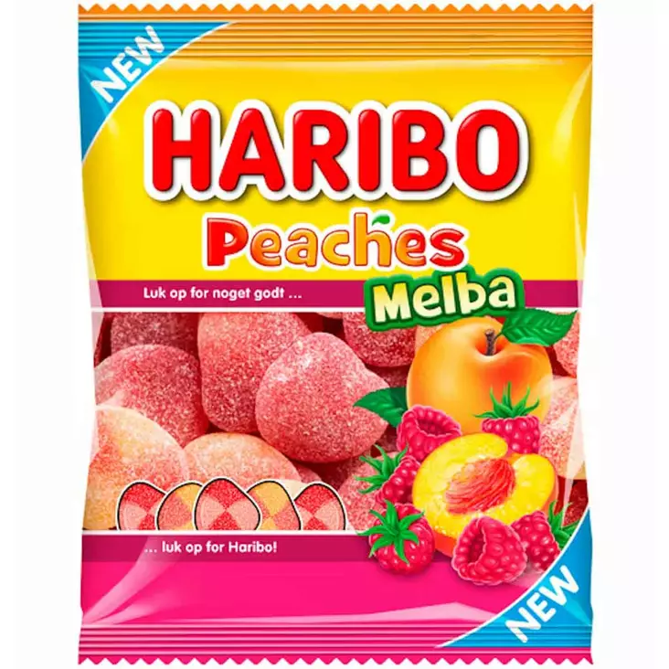Haribo persikkakarkit melba - Karkkipussit - 5701090078911 - 1