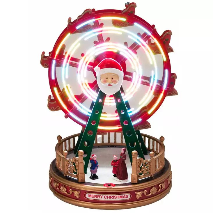 Joulukylä koriste värivaloilla ladattava - Joulukoristeet - 8721037603461 - 1