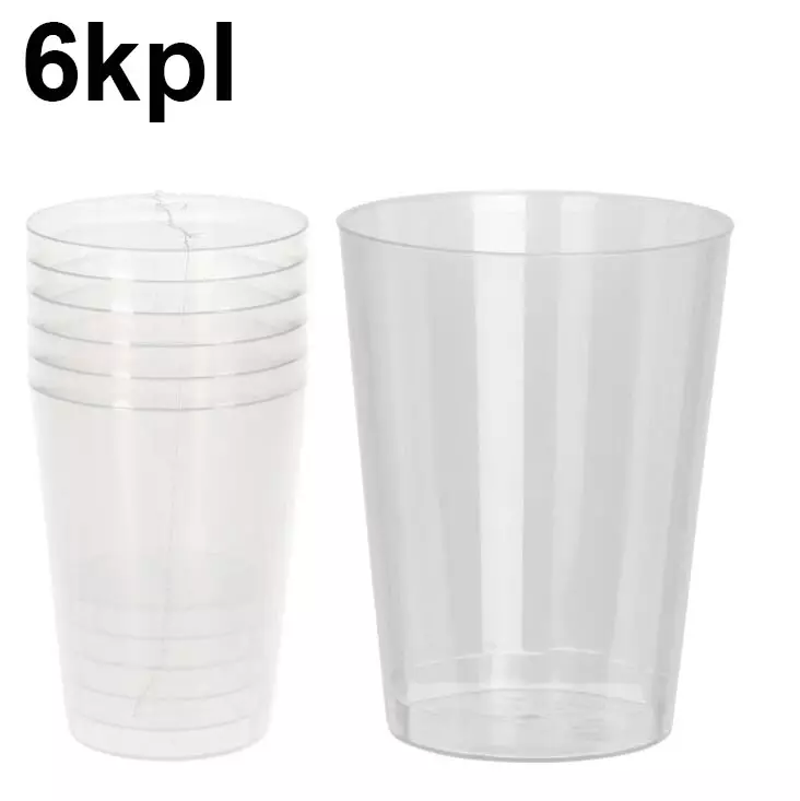 Muovimukit 6kpl - Kertakäyttöruokailuvälineet ja servetit - 8720573276511 - 1