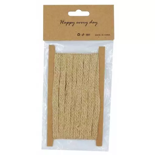Juuttinauha litteä 6mm 2m natural - Tarrat, narut ja askartelukoristeet - 6420616797981 - 1
