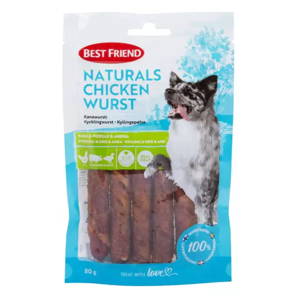 Best friend naturals kanawursti 80g - Koiran makupalat ja herkut - 5700551172571 - 1