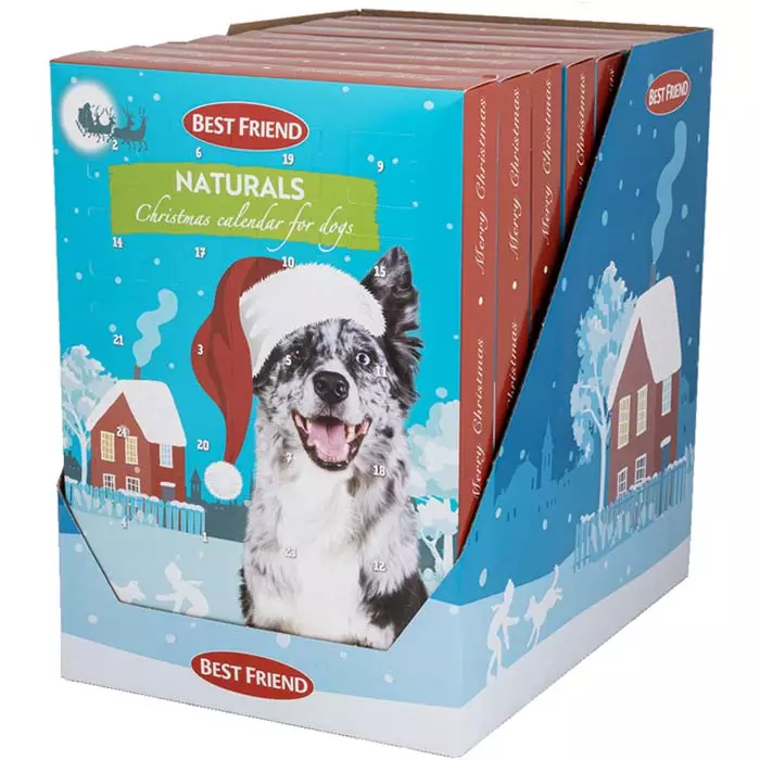 Best friend naturals koiran joulukalenteri 100 g pakkauksessa - Koiran lelut ja virikkeet - 5700551173431 - 1