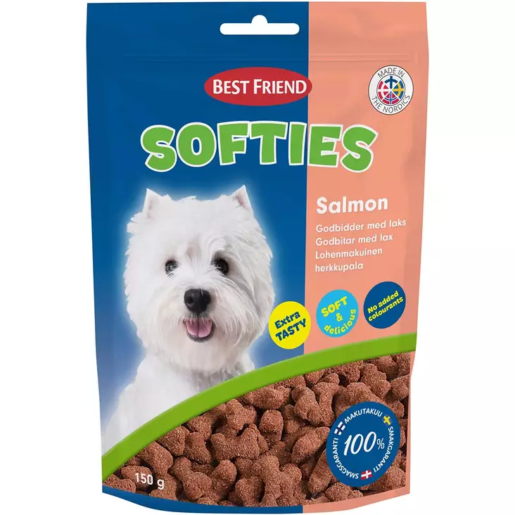 Best friend softies koiran herkkupalat 150 g logi - Koiran makupalat ja herkut - 5700551173271 - 1