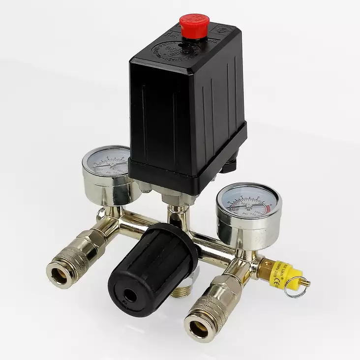 kompressorin paineensäädin mittarilla ja kytkimellä - Kompressorin varaosat - 6419773775031 - 1