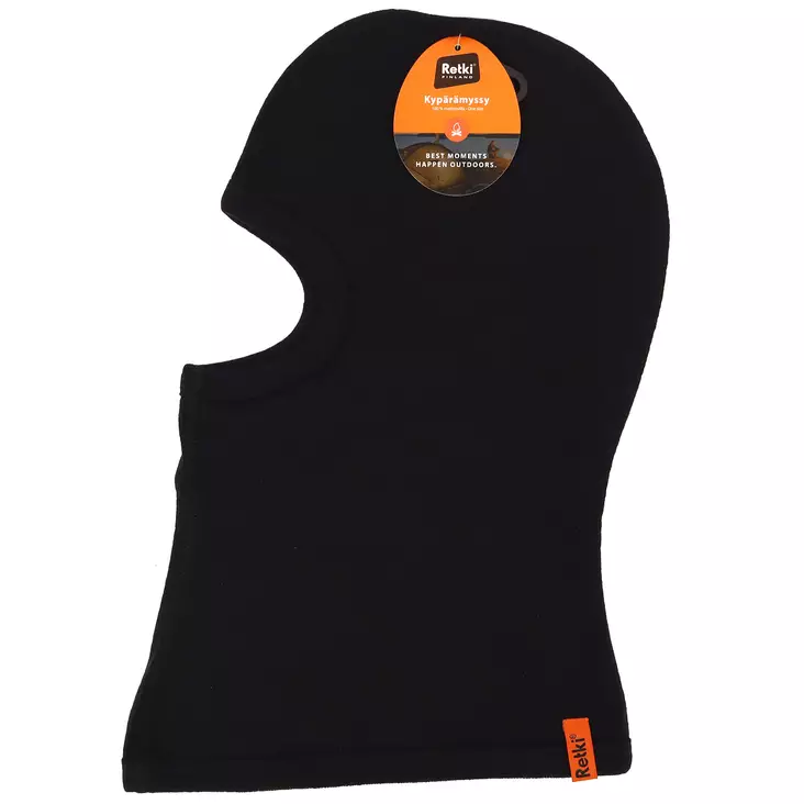 Kypärämyssy merino one size musta retki - Päähineet - 6418536024621 - 1