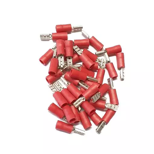 Laattaliitin naaras 4,8mm 50kpl punainen - Abikot - 6438471273311 - 1