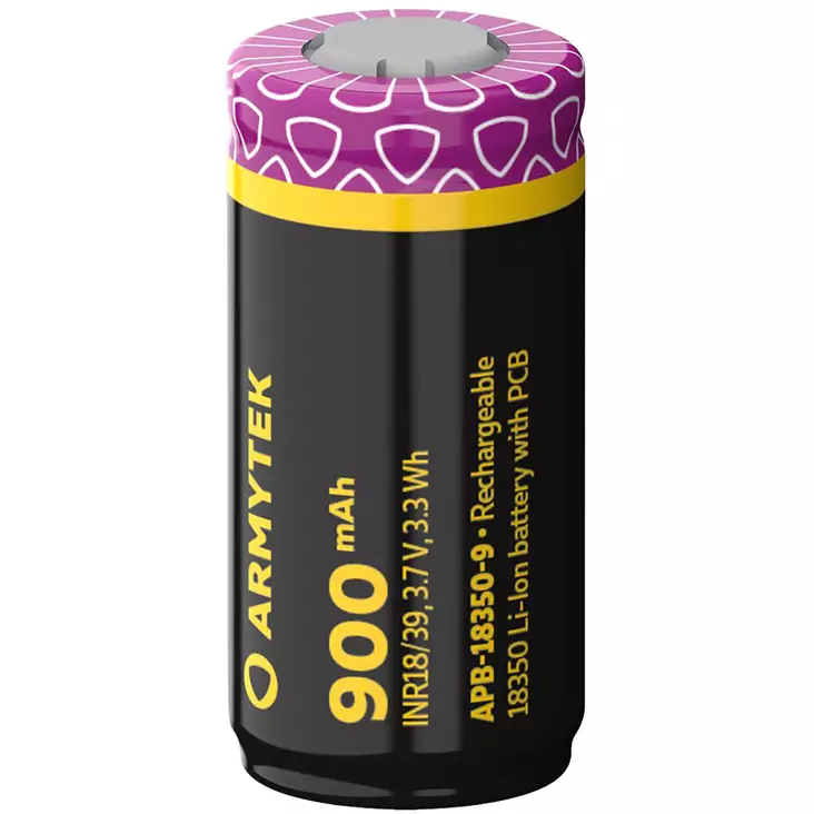 Armytek 18350 li ion akku yhteensopiviin taskulamppuihin - Ladattavat paristot ja akut - 6957713005195 - 1