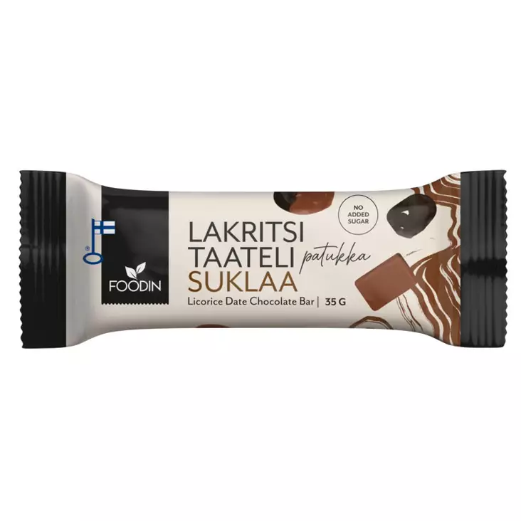 Lakritsitaatelipatukka foodin suklaa - Taatelit - 6430048238631 - 1