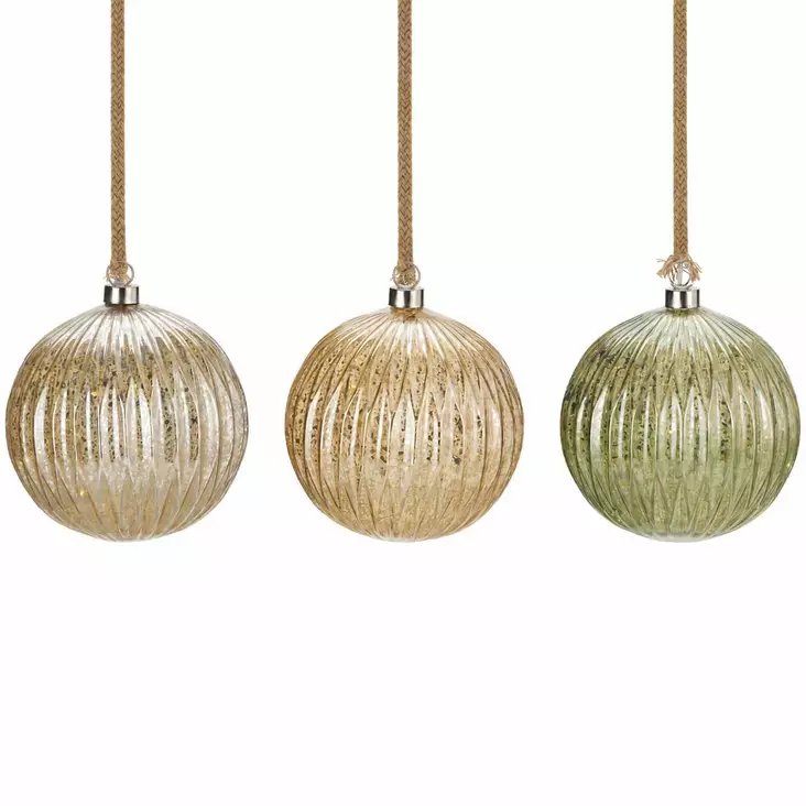 Jouluinen led valopallo lasikoriste valoilla - Valokoristeet - 8721461187711 - 1