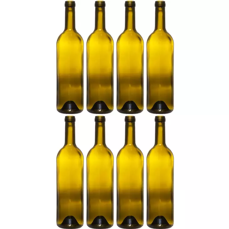 viinipullo vihreä 750ml 8kpl lasipullo - Säilöntäastiat - 6410416118901 - 1