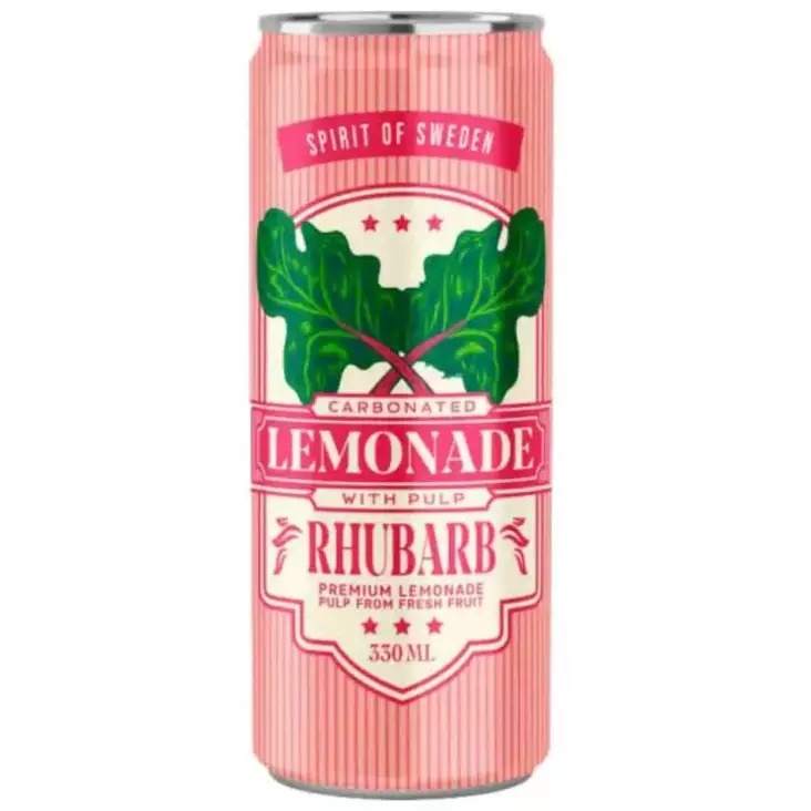Spirit of sweden lemonade rabarber 330 ml hiilihapotettu virvoitusjuoma - Virvoitusjuomat - 7312720044121 - 1
