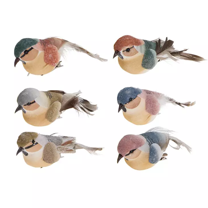 Kuusenkoriste linnut klipseillä 2kpl - Tontut ja koriste-eläimet - 8721037675901 - 1