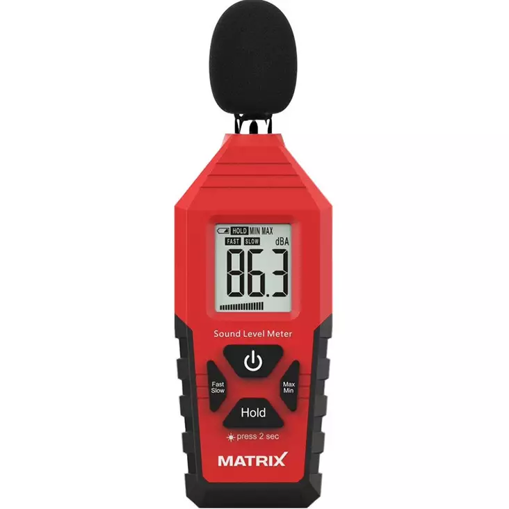 Matrix desibelimittari melunmittaukseen - Rakennemittarit ja kosteusmittarit - 6418536034231 - 1