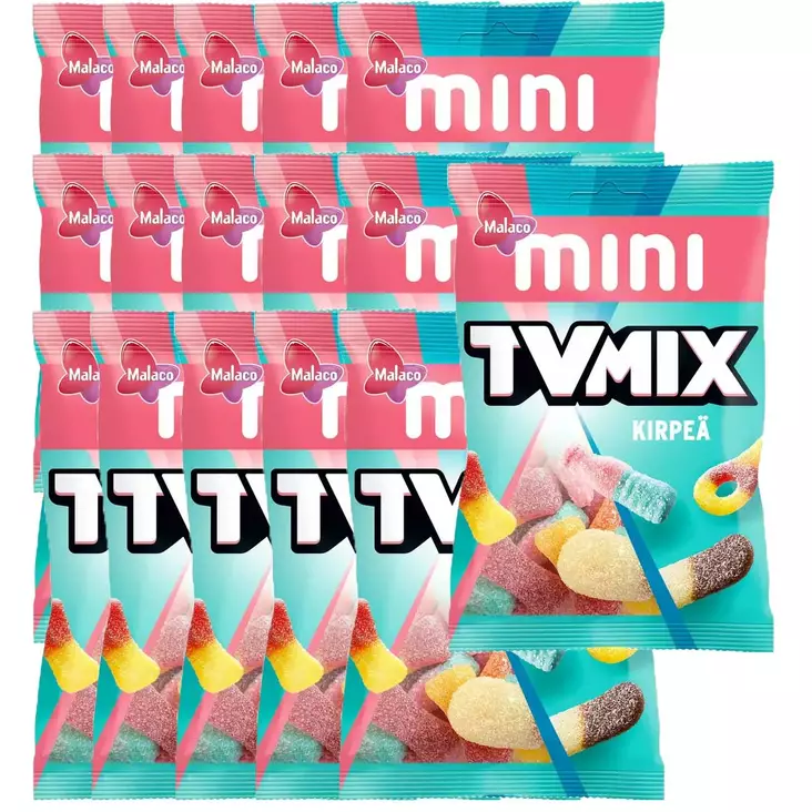 Tv mix mini kirpeä tukkupakkaus - Karkkipussit - 6420256421321 - 1