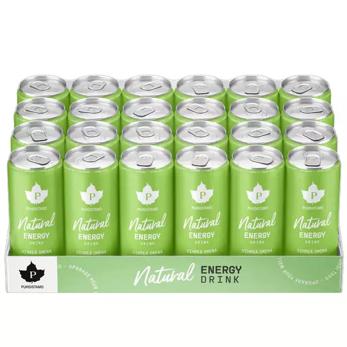 Energiajuoma puhdistamo 24 pack vihreä omena - Energiajuomat - 6430039227491 - 1